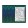Knitted Blue Green Stripe Photo Template Postcard