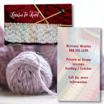 Knitting Business Custom Advertisement Card Business Card Templates