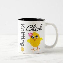 Knitting Chick Coffee Mugs