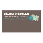 knitting fairy cute monster flying ball of yarn... business card template