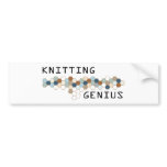 Knitting Genius bumper stickers