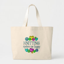 Knitting Happiness Canvas Bag