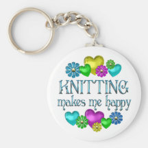 Knitting Happiness Keychain