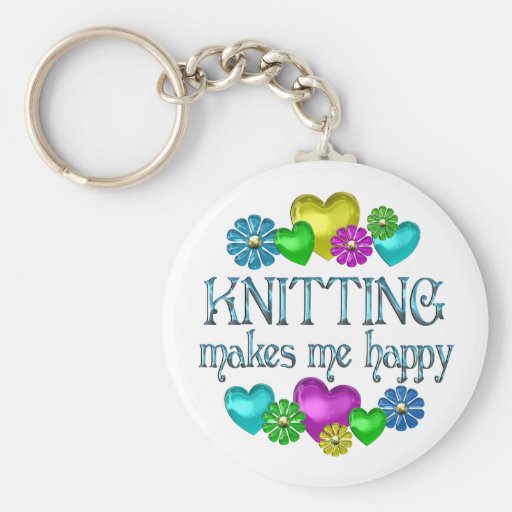 Knitting Happiness Keychain