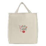 Knitting is Kneat embroidered bags