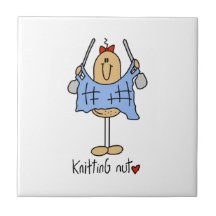 Knitting Nut T-shirts and Gifts Tile