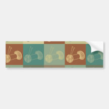 Knitting Pop Art Bumper Stickers