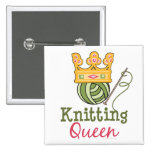 Knitting Queen Button