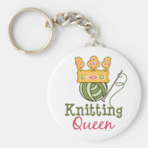 Knitting Queen Keychain