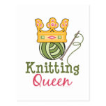 Knitting Queen Postcard