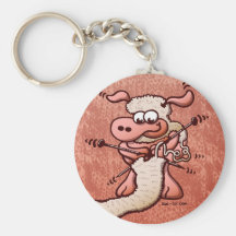 Knitting Sheep Key Chain