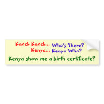 Knock the Birth Certificate Bumper Sticker