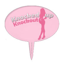 Knocked Up Knockout Baby Shower Mom-to-Be Cake Topper