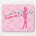 Knocked Up Knockout Baby Shower Mom-to-Be Mouse Pads