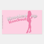 Knocked Up Knockout Baby Shower Mom-to-Be Rectangular Sticker