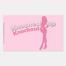 Knocked Up Knockout Baby Shower Mom-to-Be Rectangular Sticker
