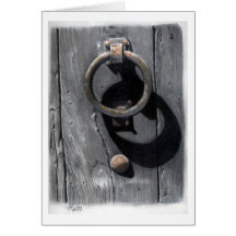 Knocking on Your Door Greeting Card