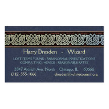 Knotwork Border Business Cards, Style D