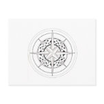 Knotwork Compass Rose postcards