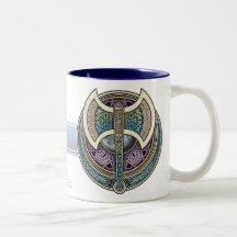 Knotwork Labrys Mug