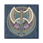 Knotwork Labrys Square Magnet