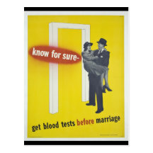 Know for sure...get blood tests for STD diseases Postcards