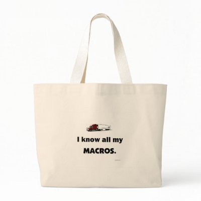 Know my macros canvas bag by chrystynen