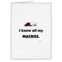 Know my macros cards