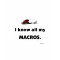 Know my macros t-shirts