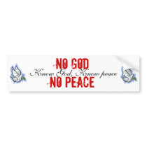 Know/No Peace Bumper Stickers