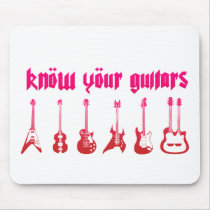 Know Your Guitar - Emo Alternative Grunge Rock Mouse Pads