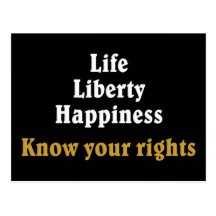Know your rights 2 postcard