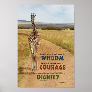 poster knowing walk away when dignity posters