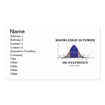 Knowledge Is Power Do Statistics Business Card Templates