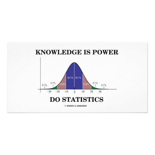 Knowledge Is Power Do Statistics (Stats Humour) Custom Photo Card