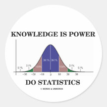 Knowledge Is Power Do Statistics (Stats Humour) Stickers
