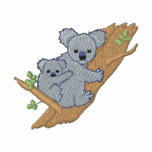 Koala and Baby Embroidered Hooded Sweatshirt