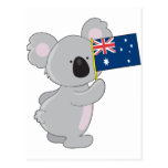 Koala Australian Flag Postcards