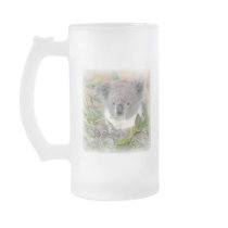 Koala Bear Frosted Glass Mug