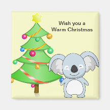 Koala Christmas Fridge Magnets