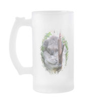 Koala Cuddle Frosted Beer Mug