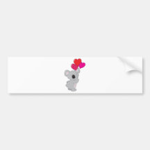 Koala Heart Balloons Bumper Stickers