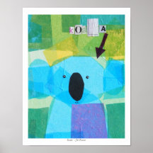 Koala! in Green Posters