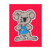 koala wearing Australia shirt Postcards