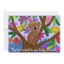 Koalas baby shower invitation