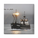 Kodiak, Crab Boat in Dutch Harbor, Alaska Fridge Magnet