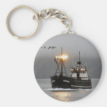 Kodiak, Crab Boat in Dutch Harbour, Alaska Keychain