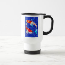 Kohaku Duo in Deep Blue Pond Mugs