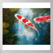 Kohaku Koi Painting Posters