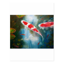 Kohaku Koi Post Cards